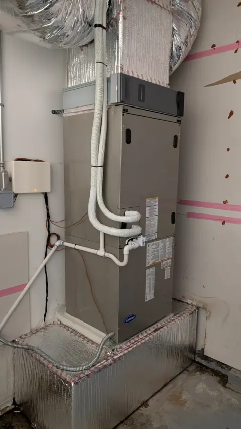 Carrier air handler installed in a Lafayette home