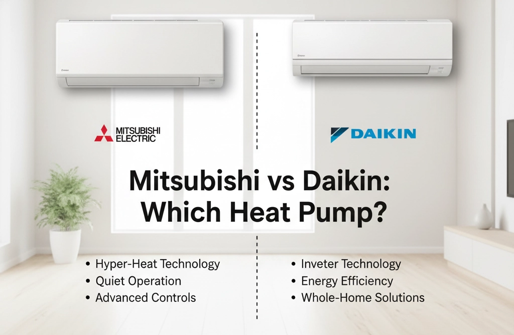 Mitsubishi vs Daikin: which heat pump is better for Bay Area?