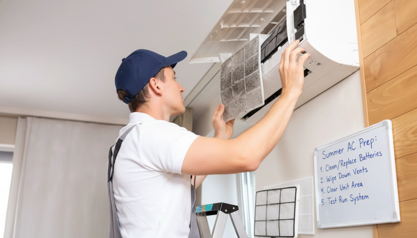 how to prepare the air conditioning system for the summer